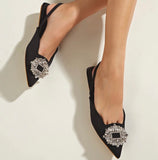RHINESTONE TOE MULES