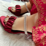 FRILL KITTEN HEEL