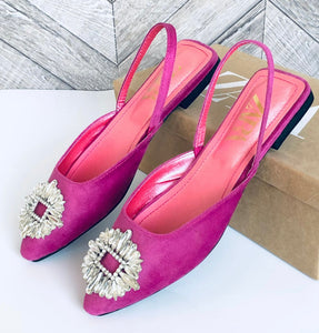 RHINESTONE TOE MULES