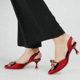 COLOURED BOW HEEL